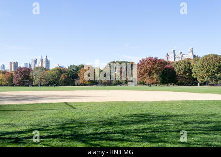 The Grat lawn in Central park is the most iconic gathering spot of the whole park where high scale concerts and events take place Stock Photo