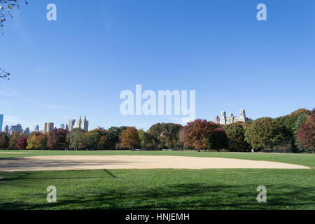 The Grat lawn in Central park is the most iconic gathering spot of the whole park where high scale concerts and events take place Stock Photo