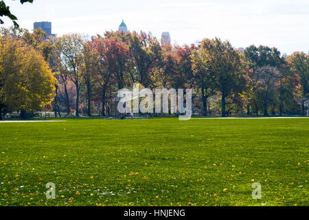 The Grat lawn in Central park is the most iconic gathering spot of the whole park where high scale concerts and events take place Stock Photo