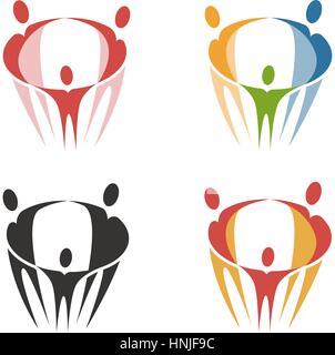 Family logo. Health, vector symbol or icon Stock Vector