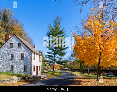 Harpers Ferry. Shenandoah Street in historic Harpers Ferry National Historical Park, West Virginia, USA Stock Photo