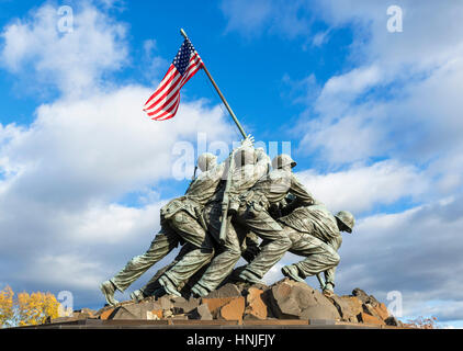 Iwo Jima Memorial, Washington DC. The United States Marine Corps War Memorial, near Rosslyn, Arlington County, Virginia, USA Stock Photo