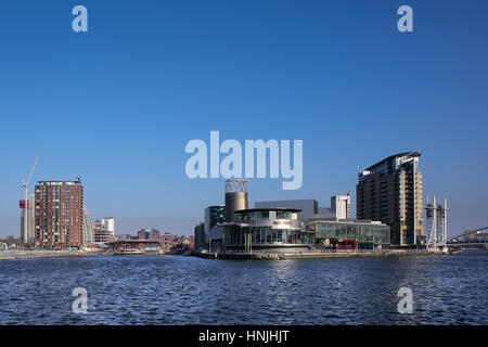 The Lowry Theatre, Pier 6, Salford Quays, Salford, UK Stock Photo