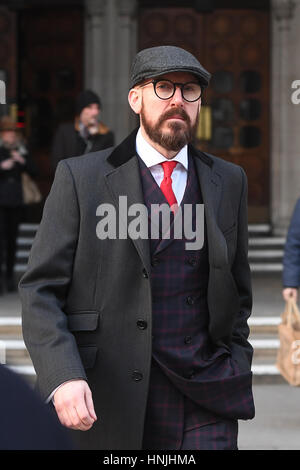 Arran Coghlan outside The Royal Courts of Justice, London, where an inquest into the death of Stephen Akinyemi at Coghlan's home in 2010 is taking place. Stock Photo