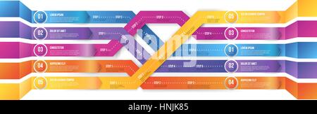 Infografics arrows, shuffled Stock Vector
