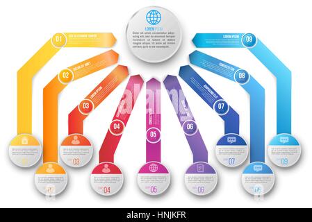 Arrows Infographic Template Stock Vector