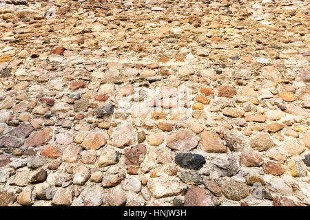 structure for movement made of stones and boulders. The road, photographed close-up. Small depth of field. Location - Republic of Belarus Stock Photo