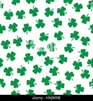 vector illustration of shamrock seamless background St. Patrick day Stock Vector