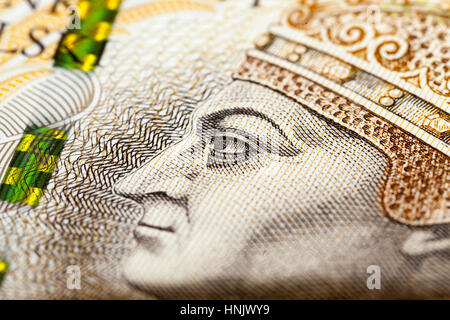 Two hundred zloty closeup Stock Photo