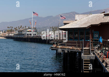 Santa Barbara Pier. Aug, 2016. Santa Barbara, California, U.S.A Stock