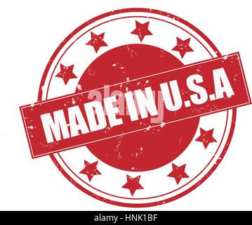 Made in U.S.A rubber stamp Stock Vector