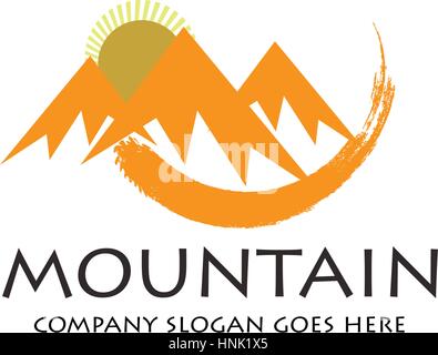 Mountains logo design template Stock Vector