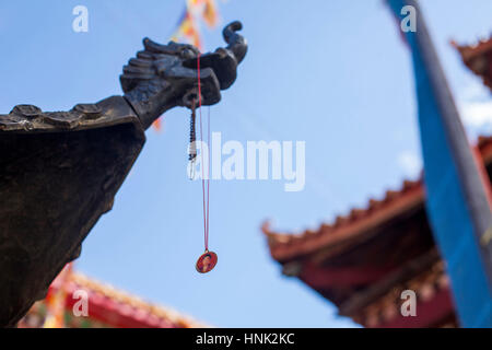 Tagong Monastery courtyard in the Tibetan plateau region in Sichuan, China Stock Photo