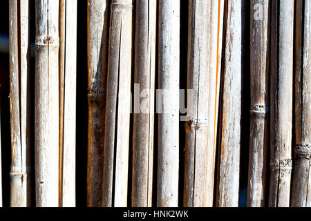 a wall build on wicker bamboo like abstract vintage surface Stock Photo