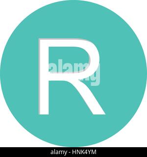 rand currency symbol icon image, vector illustration Stock Vector