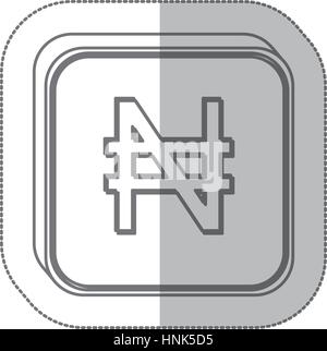 nairas currency symbol icon image, vector illustration Stock Vector