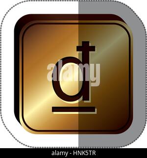 dong currency symbol icon image, vector illustration Stock Vector