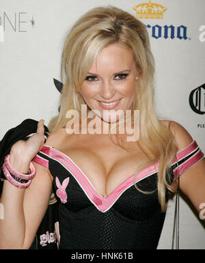 Bridget Marquardt arrives at the Playboy Super Bowl Party in Chandler, AZ on Friday, Feb. 2, 2008. Photo by Francis Specker Stock Photo