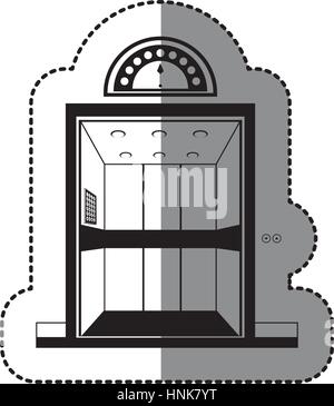 elevator open related icon image, vector illustration Stock Vector