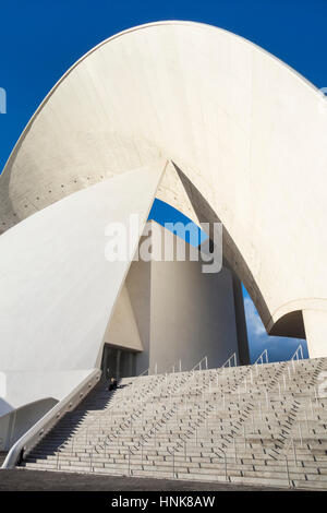 Tenerife Auditorium (Auditorio de Tenerife) in Santa Cruz on Tenerife, Canary Islands, Spain. Stock Photo