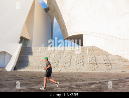 Tenerife Auditorium (Auditorio de Tenerife) in Santa Cruz on Tenerife, Canary Islands, Spain. Stock Photo