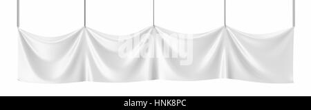 White canvas, empty mock-up banner isolated. 3d rendering Stock Photo