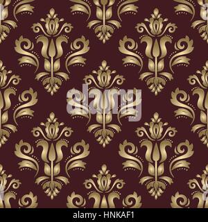 Seamless Vector Oriental Pattern With 3D Elements Stock Vector