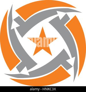 Success Arrow Rotation Swoosh Stock Vector