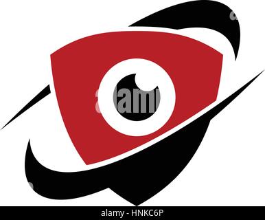 Shield Surveillance Stock Vector