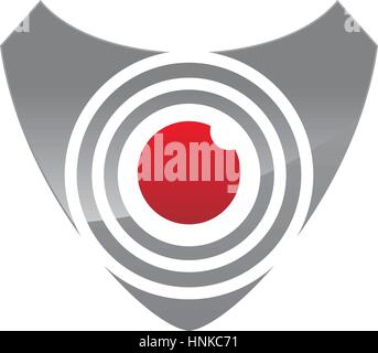 Shield Surveillance Stock Vector