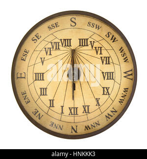Old compass isolated on white background Stock Photo