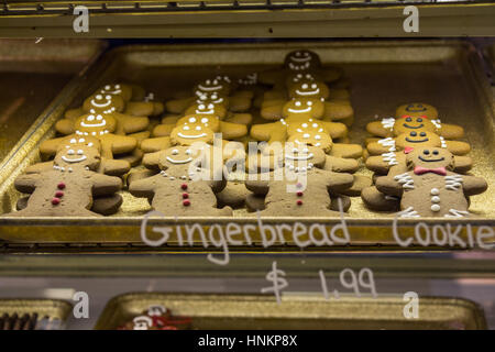 Gingerbread cookies for sale in St Lawrence Market, Toronto Stock Photo