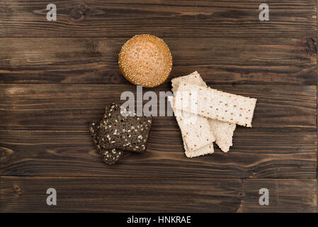 Fresh bakery lying in the middle of table Stock Photo