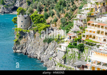 Positano coastline, Amalfi Coast, Italy Stock Photo