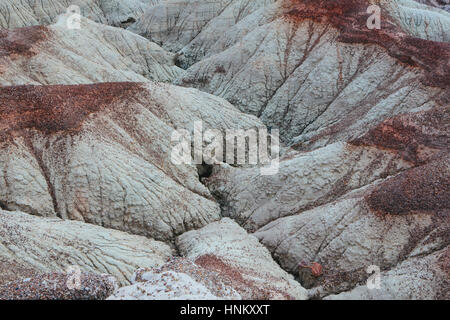 Elevated view of the Painted Desert rock formations in the Petrified Forest National Park Stock Photo