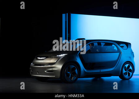 The Chrysler Portal concept car is shown during a presentation at the International Consumer Electronics Show (CES) in Las Vegas, Nevada. Stock Photo