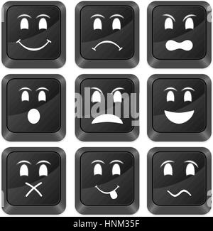 Keyboard computer button angry face. Vector illustration Stock Vector ...