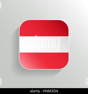 Vector Button - Austria Flag Icon on White Background Stock Vector
