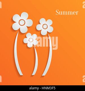 Orange flower on a white background Stock Vector Image & Art - Alamy