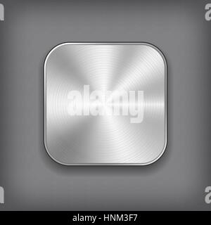 Vector App Metal Icon. Stock Vector