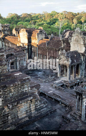 Views from the Bakan at Angkor Wat Temple in Siem Reap - Cambodia Stock Photo