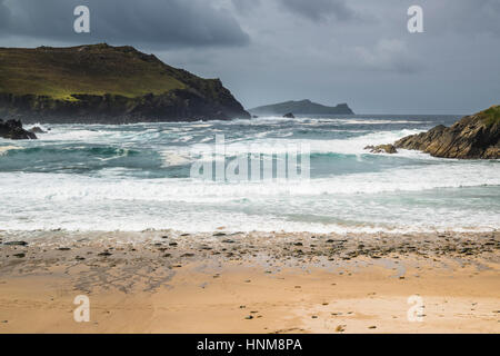 Clogher Beach and Bay, Clogher, Dingle Peninsula, County Kerry, Ireland Stock Photo