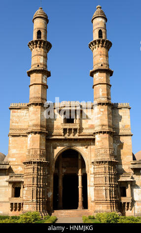 Champaner - Pavagadh Archaeological Park is a historical city in the state of Gujarat. Jami Masjid mosque. (UNESCO) Stock Photo