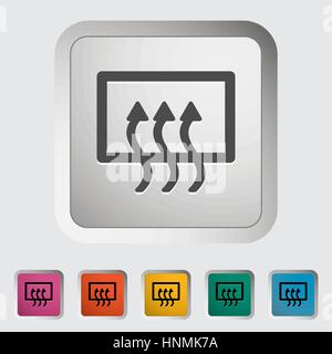 Rear window defrost. Single icon. Vector illustration.. Stock Vector