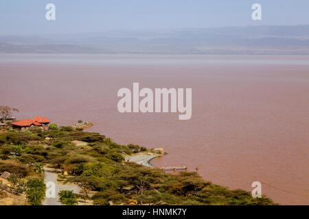 An Elevated View Of Lake Langano, Oromia Region, Ethiopia Stock Photo