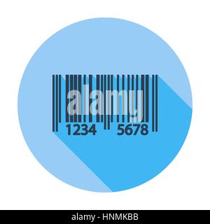 Bar code. Single flat color icon. Vector illustration. Stock Vector