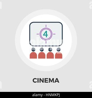 Cinema icon vector. Flat icon isolated on the white background. Editable EPS file. Vector illustration. Stock Vector
