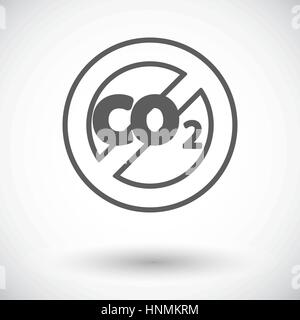 CO2 icon. Single flat icon on white background. Vector illustration. Stock Vector