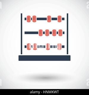Abacus. Single flat icon on white background. Vector illustration. Stock Vector