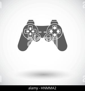 Gamepad. Single flat icon on white background. Vector illustration. Stock Vector